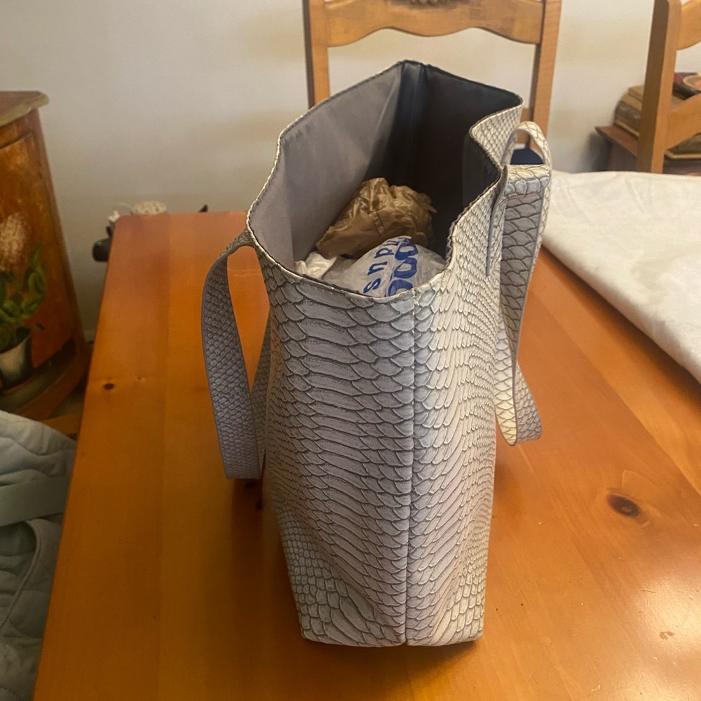 Bloomingdale's Textured Lizard Faux Python Snakes… - image 5